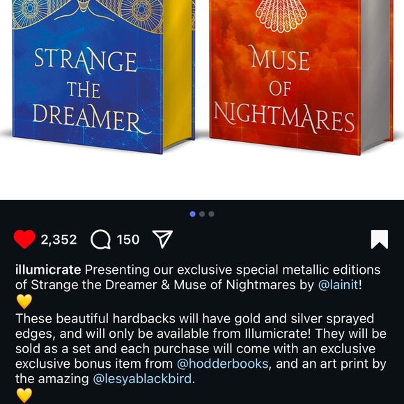 Strange the Dreamer and Muse of Nightmares Illumicrate exclusive editions - Picture 8 of 12